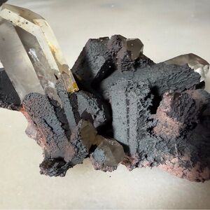 HEMATOID QUARTZ TERMINATED GOETHITE SPECIMEN